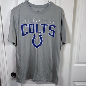 Indianapolis Colts Men’s T-Shirt Large NFL Team Apparel Soft Horseshoe Gray
